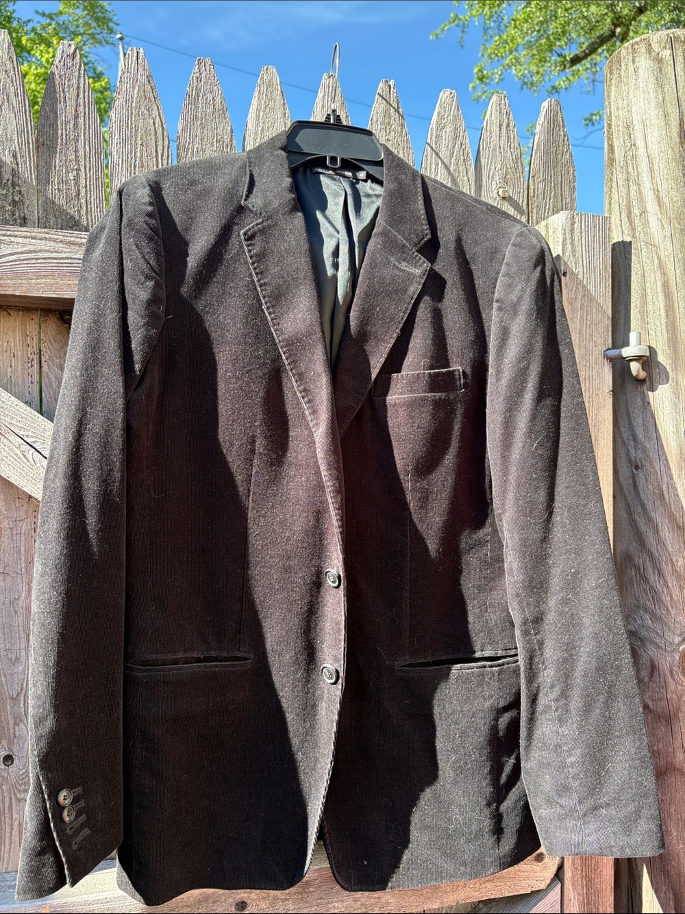 Club Monaco 40R black cotton thin corduroy blazer!!